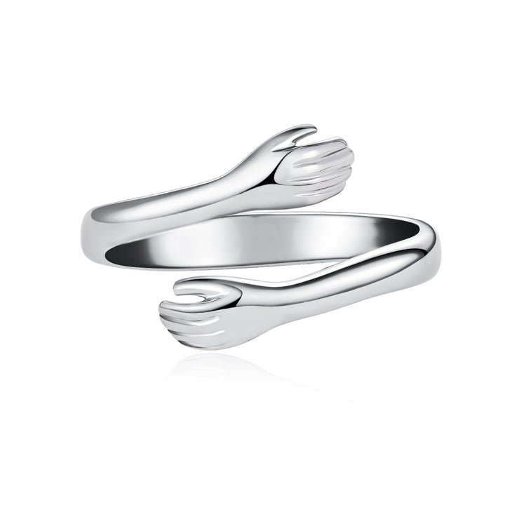 sterling silver hug ring for grandaughter - eva victoria ireland